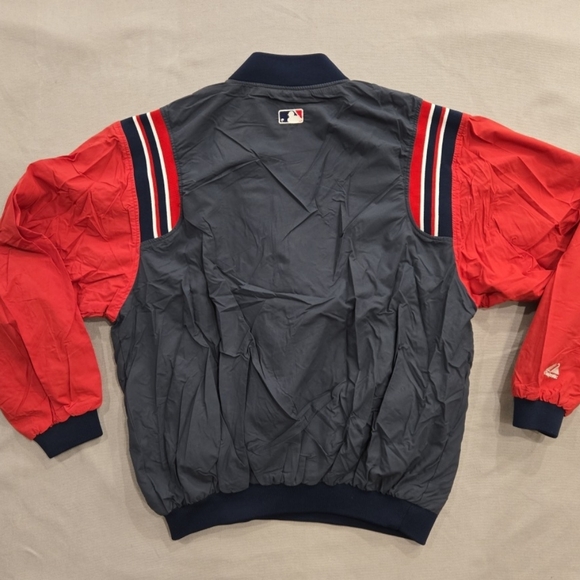 VTG 90s Majestic Atlanta Braves Bomber 1/2 Zip Pullover Men's L Authentic Collec - Picture 10 of 11